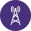 purple circle with icon symbolizing Private LTE connectivity