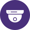 purple circle with security camera icon